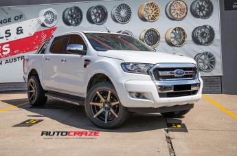FORD RANGER AVALANCHE MACHINED FACE MATTE BLACK DARK TINT